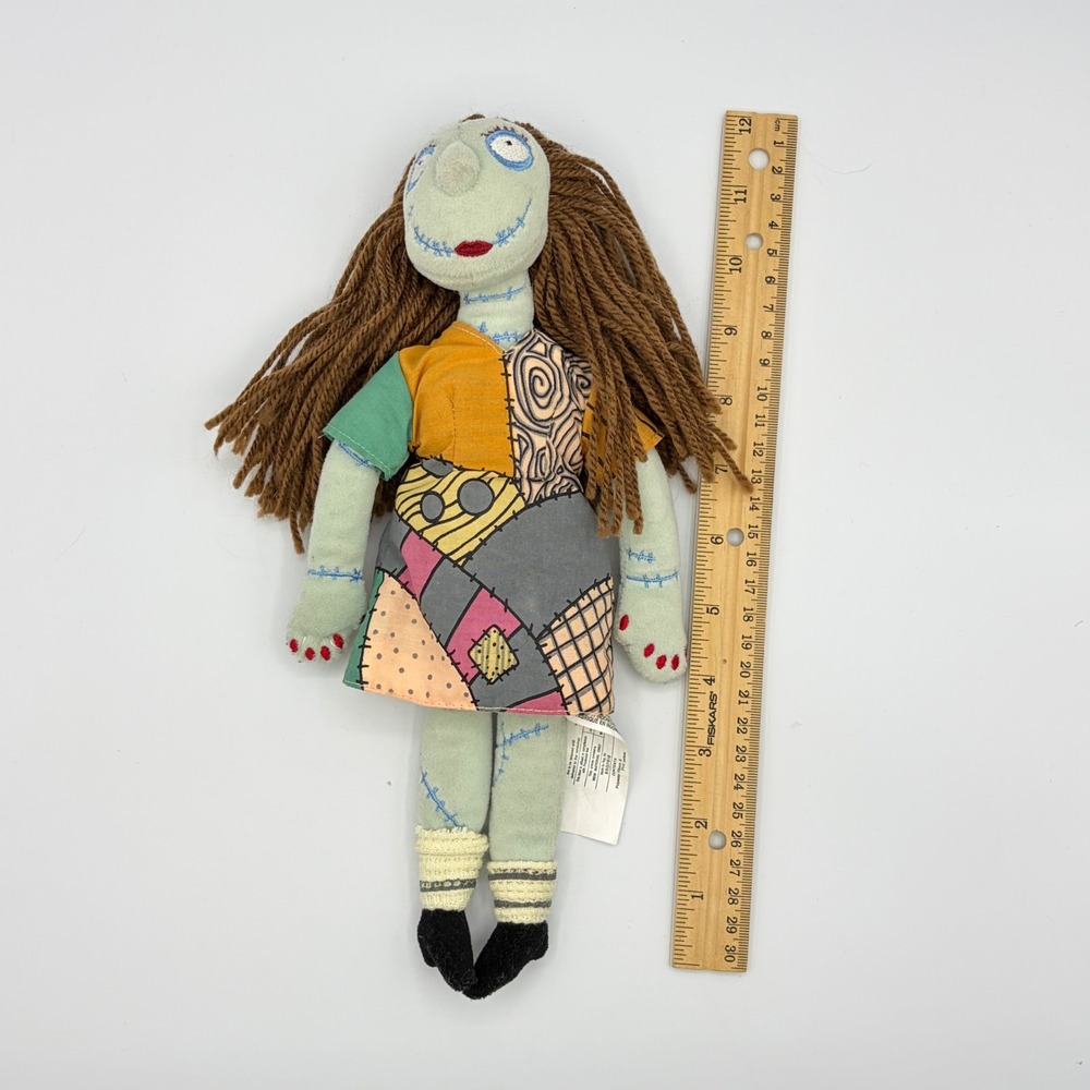 Disney Store Nightmare Before Christmas Sally Plush Rag Doll 12 in Patchwork